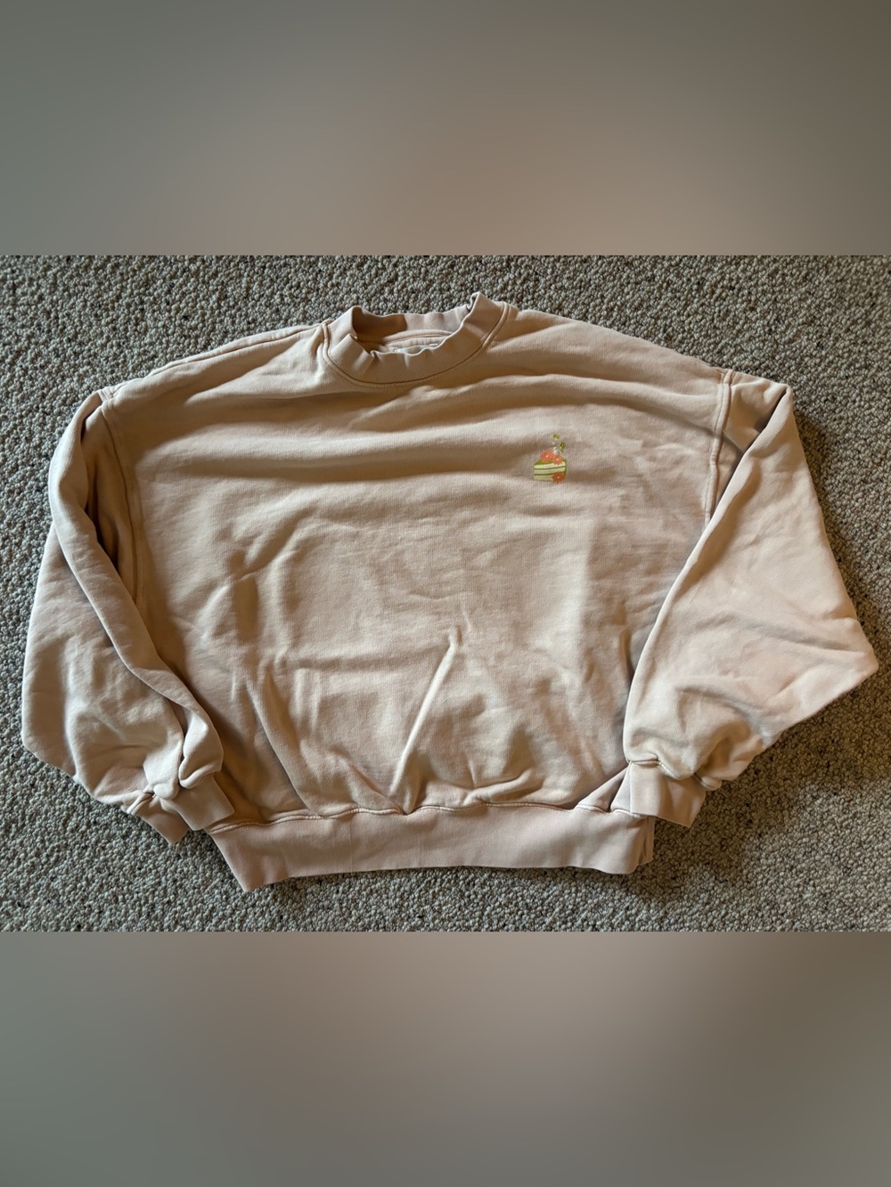 MATE the Label- organic fleece graphic bubble sweatshirt with cake- size small